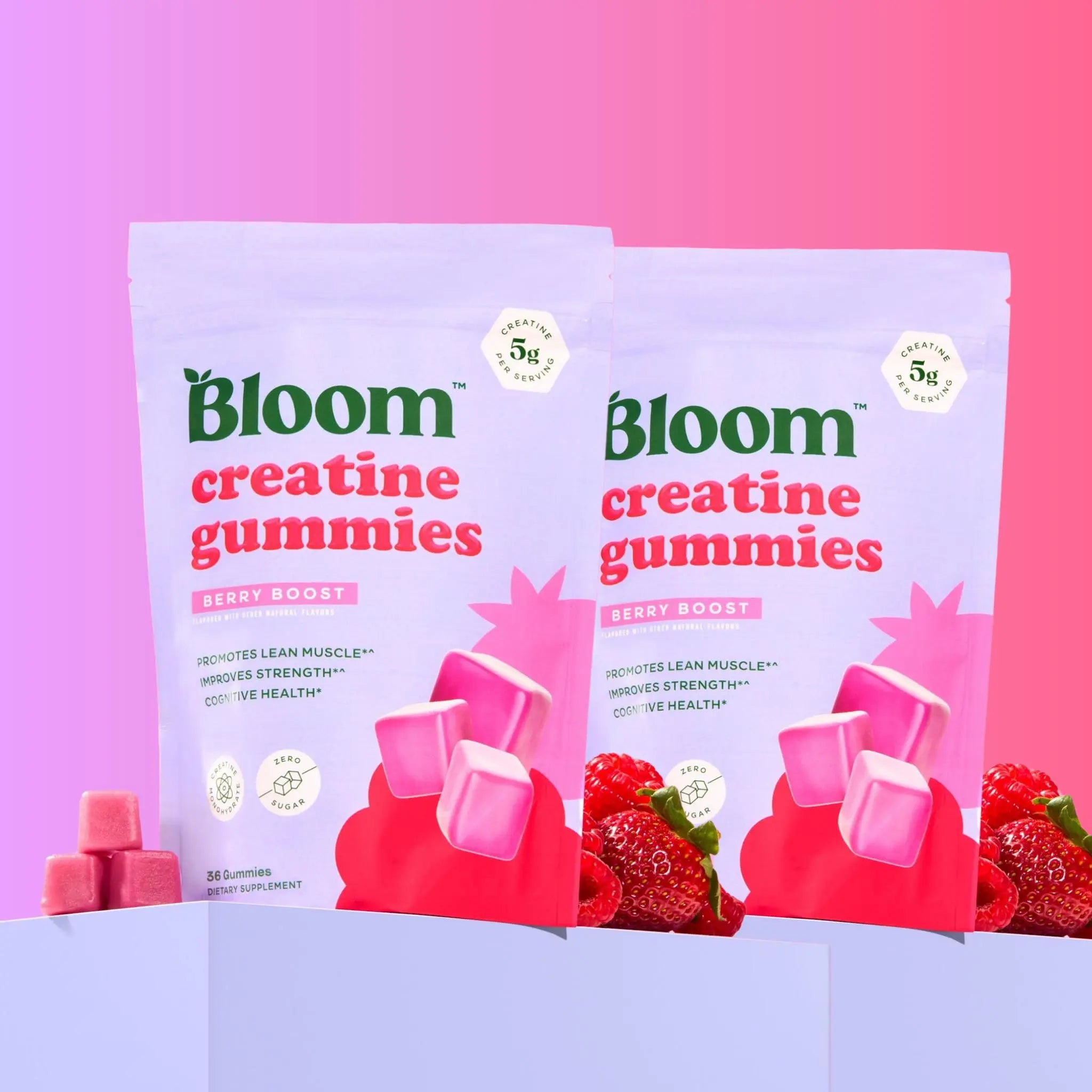 Bloom Nutrition Creatine Gummies - Energy, Cognitive Health & Post-Workout Muscle Recovery Promotes & Muscle Improves - Creatine for Women