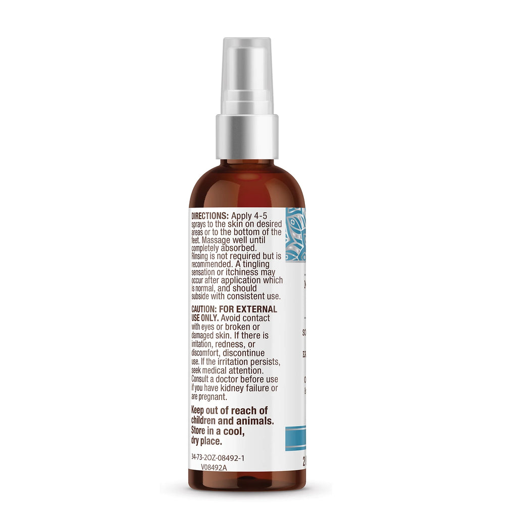 Magnesium Oil Spray for Muscle Relief and Pain Soothing - Fast Absorbing - 2 oz